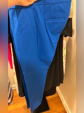 NWT J. Crew Royal Blue button front trousers, Sz 2